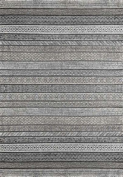 Dynamic Rugs ROBIN 1155-991 Grey and Charcoal and Ivory